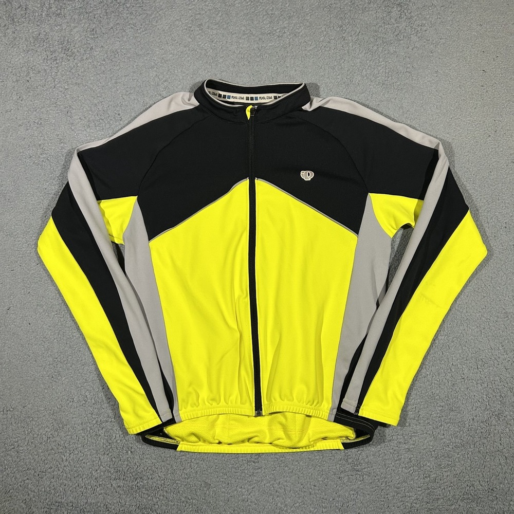 Vintage Pearl Izumi Unisex Adult Cycling Jacket Size XL Neon Yellow &Black #3710